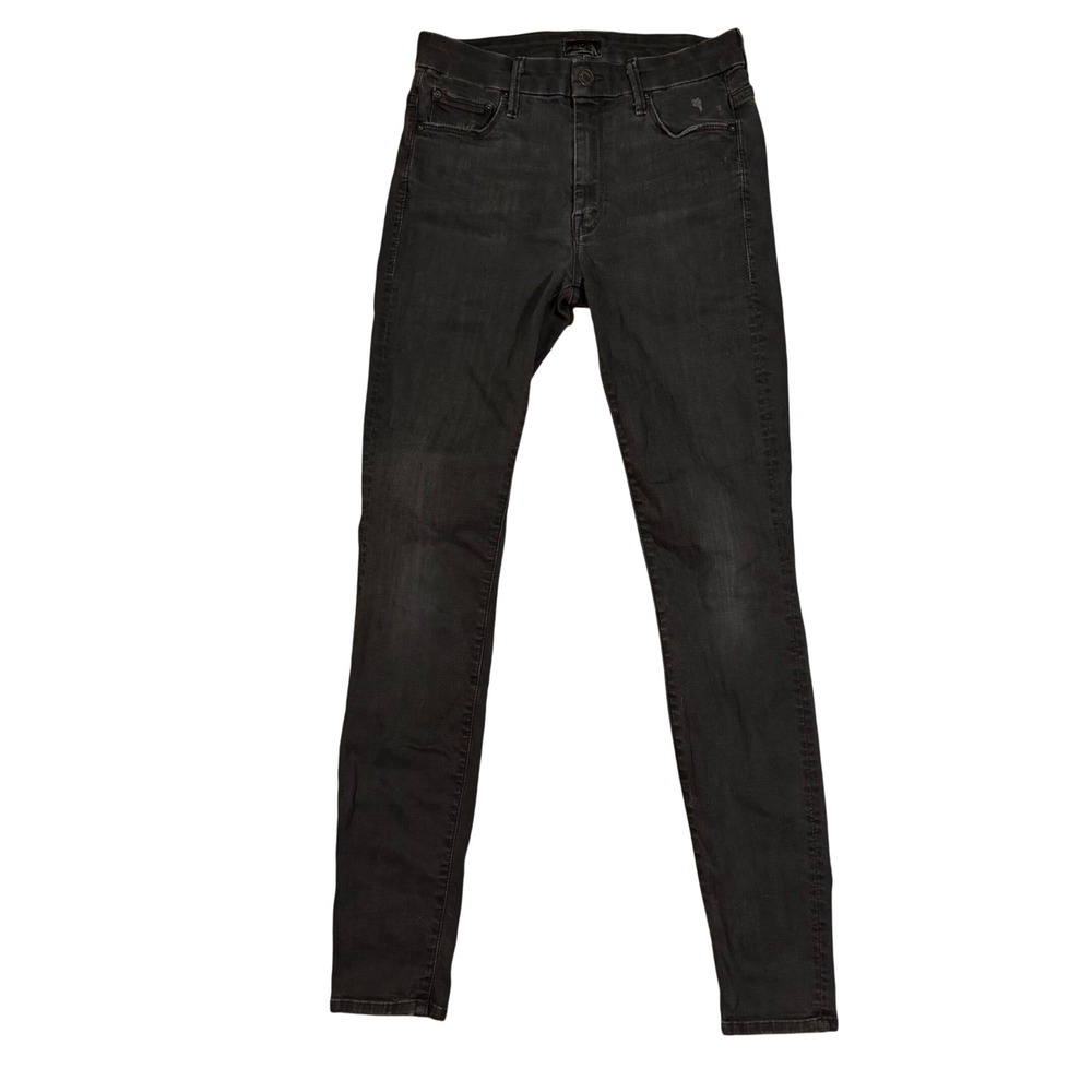 Mother High Waisted Looker Skinny Jeans 9‎ Lives Faded Black Size 27